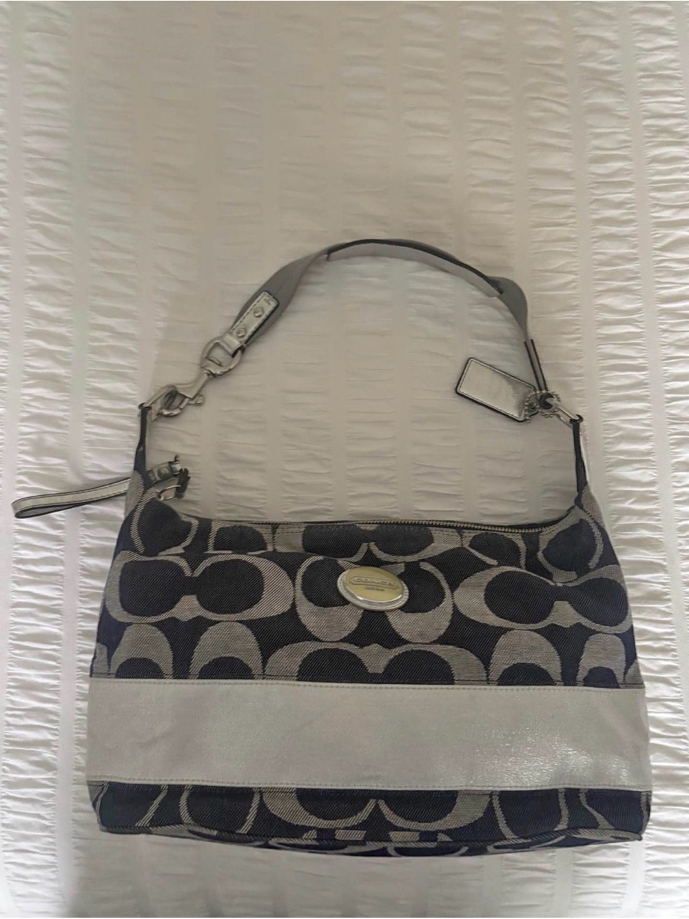 Vintage Coach Denim Hobo Bag